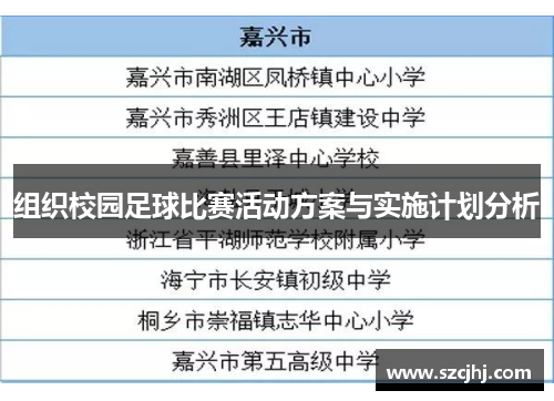 组织校园足球比赛活动方案与实施计划分析